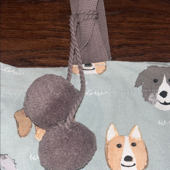 Dog Print Tote Bag Like New 15.5x17x5.5 - Picture 2 of 5